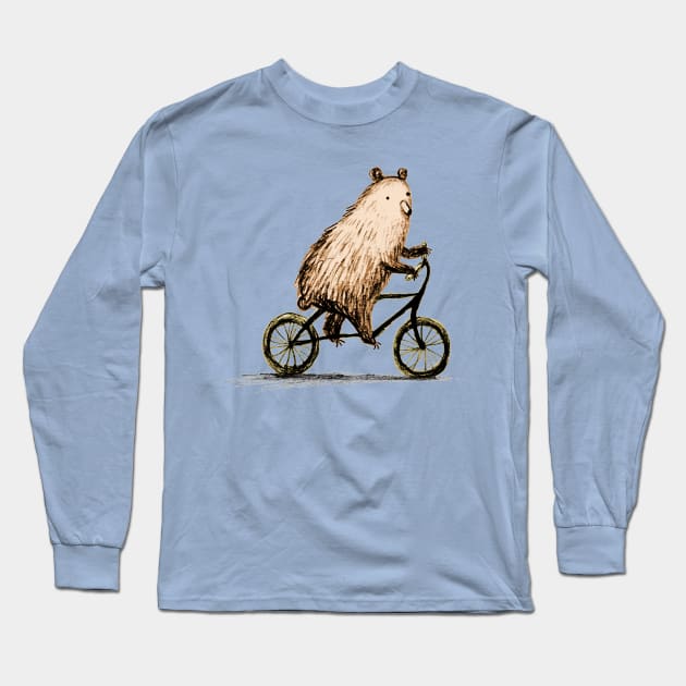 Cycling Bear Long Sleeve T-Shirt by Sophie Corrigan